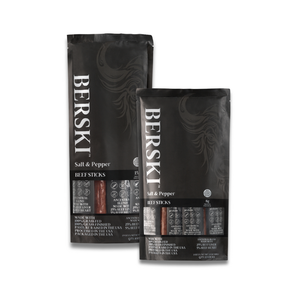 BERSKI Salt & Pepper Ancestral Beef Stick - BUNDLE