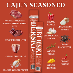 BERSKI Beef Sticks - Cajun Seasoned