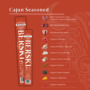 BERSKI Beef Sticks - Cajun Seasoned