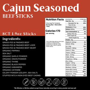 BERSKI Beef Sticks - Cajun Seasoned